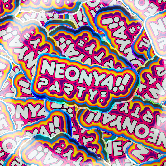 Neonya!! Logo Holographic Sticker